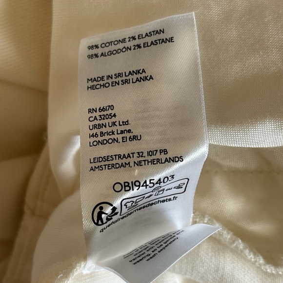 Pilcro cropped wide leg drawstring beige pants - Picture 10 of 11